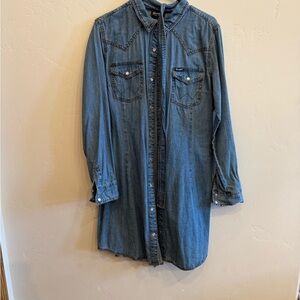 Wrangler Blue Denim Midi Dress